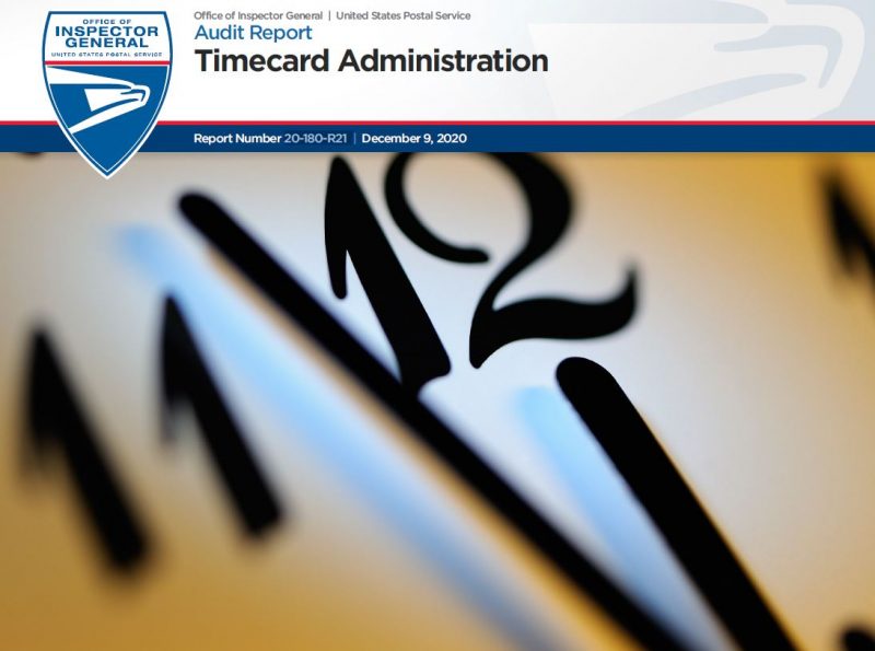 USPS OIG Report Timecard Administration 21st Century Postal Worker