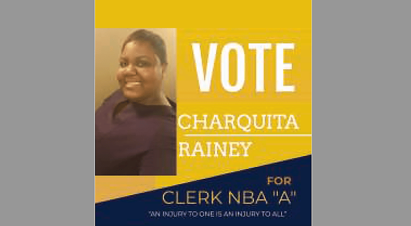 Elect Charquita Rainey as San Francisco Region Clerk Division NBA \